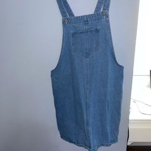 Denim overall dress